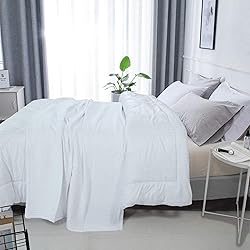 HILLFAIR 100% Combed Cotton Blanket– Twin Size