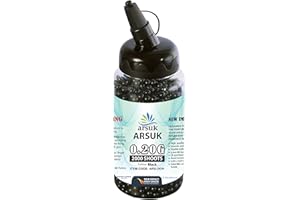 Arsuk 6mm Airsoft BBS 0.20g - Seamless 6mm Plastic Pellets for Precision Target Practice & Tactical Shooting BBS for BB Guns