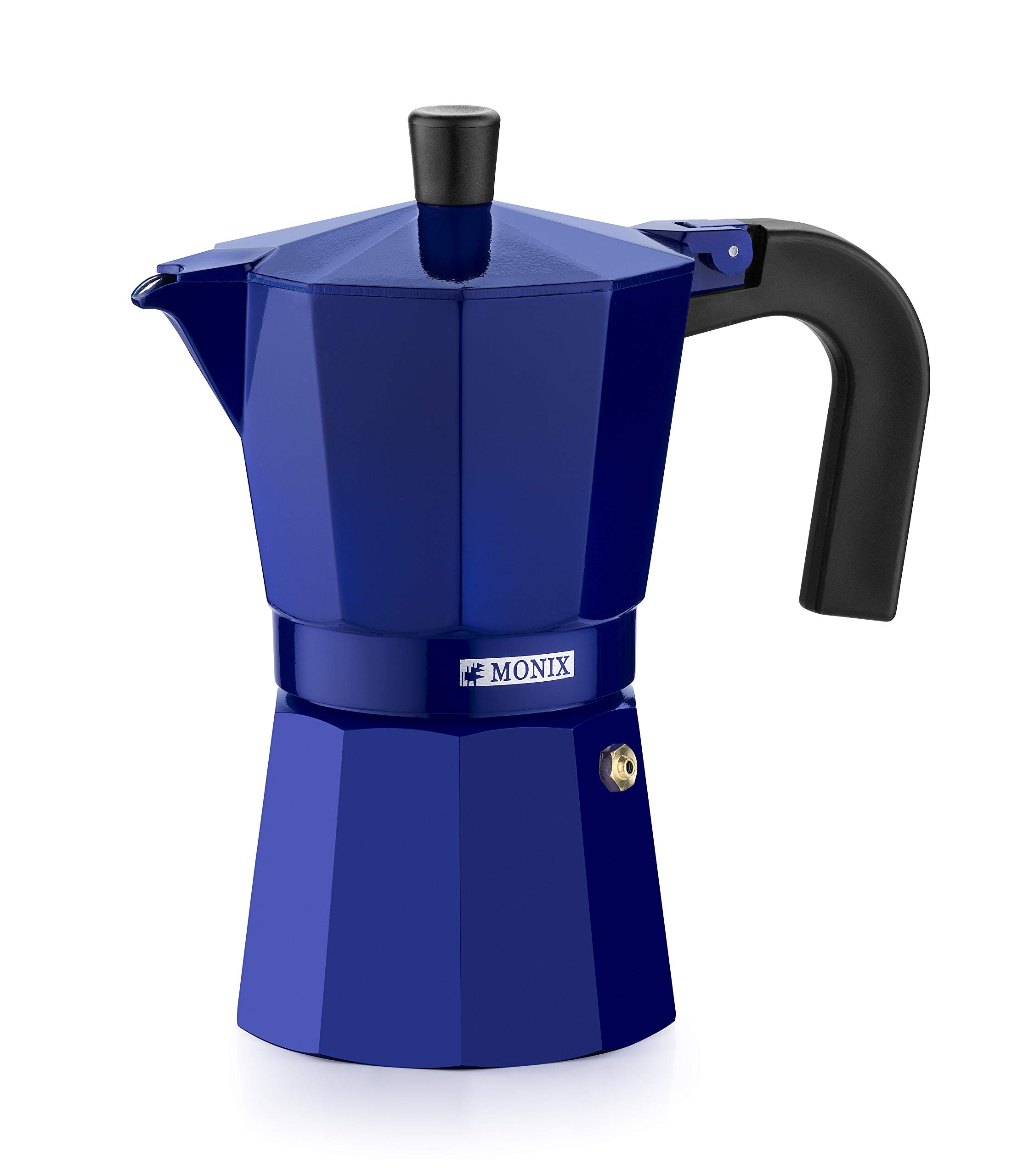 Monix Aluminium 6 Cups Coffee Maker, Blue, 30 x 30 x 30 cm