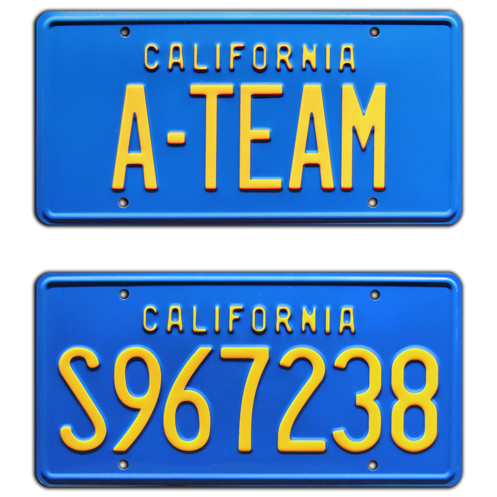 Celebrity Machines The A-Team | A-TEAM + S967238 | Metal Stamped License Plates