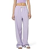 Florence by Mills Womens Villa Collection Poplin Stripe Boxy Sleep Pant