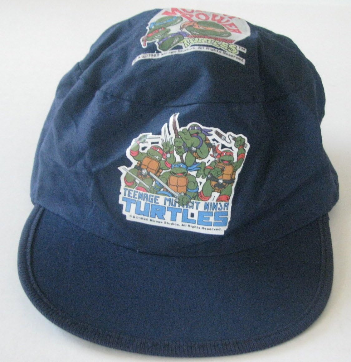 Mirage Studios Vintage 1990 Blue Teenage Mutant Ninja Turtles Cadet Cap- Adult Size