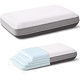 PAROLL Adjustable Pillow Ultra Thin Flat for Sleeping Memory Foam Layer Low Profile Slim Pillow for Stomach, Back, Side Sleepers