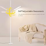 OUTON LED Floor Lamp 15W 1500LM Dimmable 4 Color Temp Remote Touch White view 4