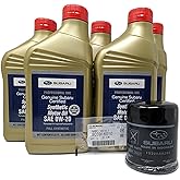 Subaru Forester Outback Impreza Ascent Legacy Crosstrek Oil Change Kit - Filter - Gasket - & 5 Qts Synthetic Motor Oil SAE 0W