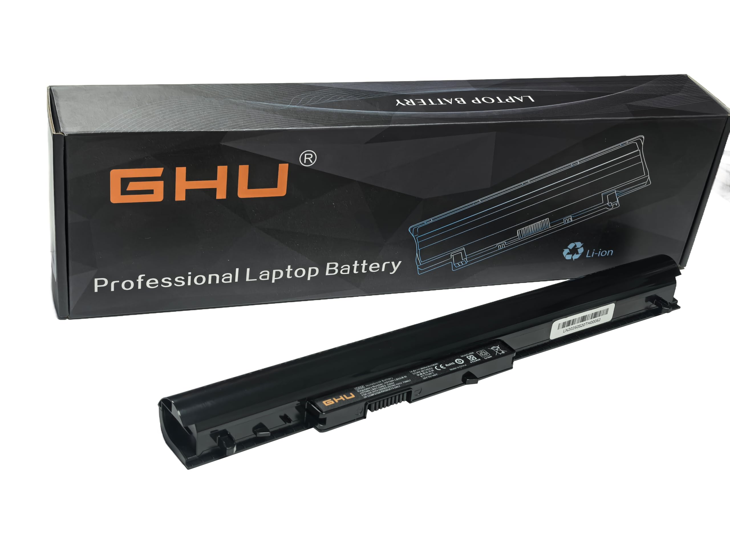 GHU New Battery 38 WH 14.8V 2600mAh Replacement Battery for OA04 OA03 740715-001 746641-001 746458-421 HSTNN-LB5Y HSTNN-LB5S HSTNN-PB5Y Li-ion 4cell 0a03 0a04 250 G3 250 G2 255 G3 15-g020dx