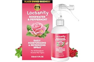 Locsanity Daily Moisturizing Refreshing Spray for Locs, Dreadlocks - Rose Water and Peppermint Hair Scalp Moisturizer, Dreadlock Spray - Natural Loc Care and Maintenance (8oz)