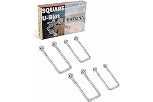KATUNA 4Pack 1/2" x 2-1/16"x 4-3/4" Square U-Bolts, Hot-dip Galvanized Square U-Bolt Boat Trailer U-Bolts with Washers and Nuts for Sailboat Trailer Automobiles Industrial Part.