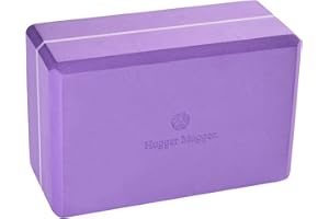 Hugger Mugger 4 in. Foam Yoga Block - Strong and Stable, Beveled Edges for Comfort, Most Favored Block Size, Helps with Alignment and Support in Many Poses