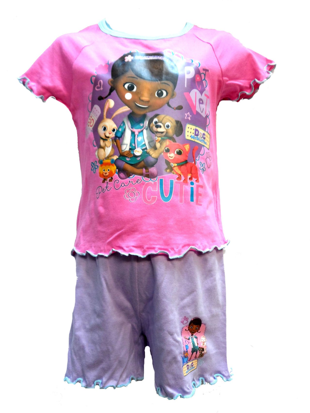 Disney Girls Kids Junior Doc McStuffins Shortie Pyjamas Pjs Nightwear 12 Months - 5 Years