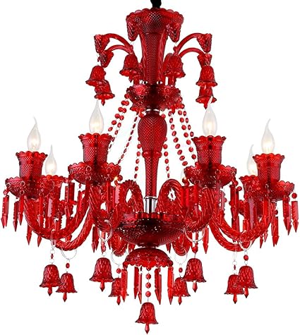 red chandelier modern