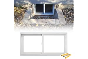 Slider Window for Houses, Shed Windows with Screen Windows, Replacement Basement Window for Bathroom/Kitchen/Warehouse/Playho