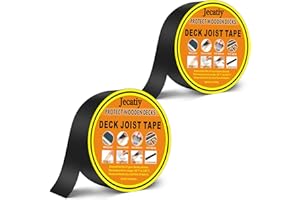 Jecatiy Joist Tape for Decking - 2''50', 2 Rolls Weather Resistant Deck Seal
