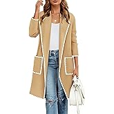 GraceSelect Women's Long Cardigan Sweaters, 2025 Fall Fashion Casual Oversized Knit Open Front Coatigan Jacket Coat Outfits