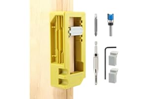 LOYANGER Door Hinge Jig, Door Hinge Router Template Fit 3”to 5” Length and 1/4” Or 5/8” Thickness, Doo r Hing e Installation Kit Doo r Hing e Slotting Mortiser Tool(Color:Green)
