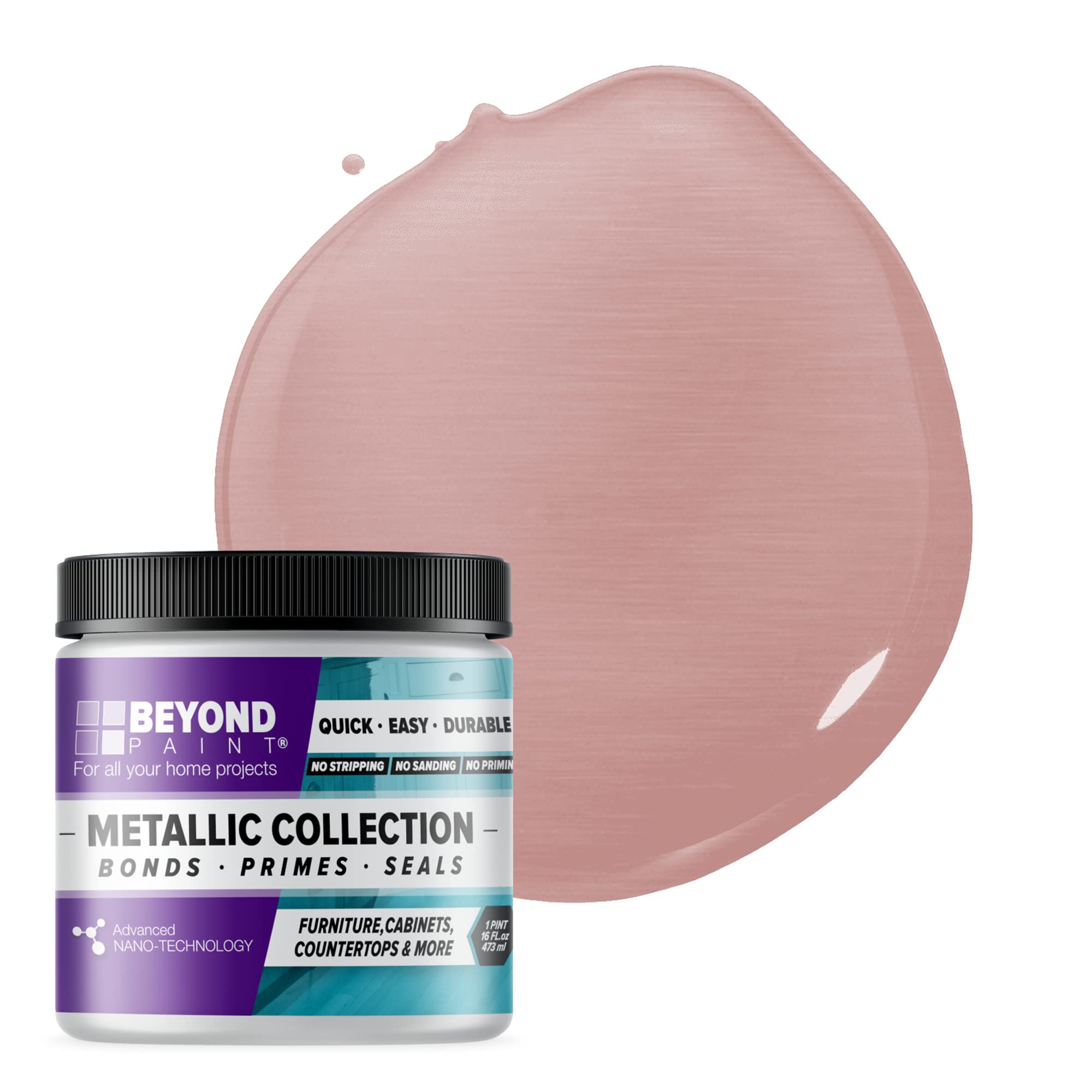 Beyond Paint Metallic Collection, Rose Gold, Pint