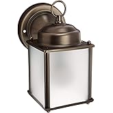 Generation Lighting 8592001-965 New Castle One Light Outdoor Wall Lantern, Antique Brushed Nickel Finish