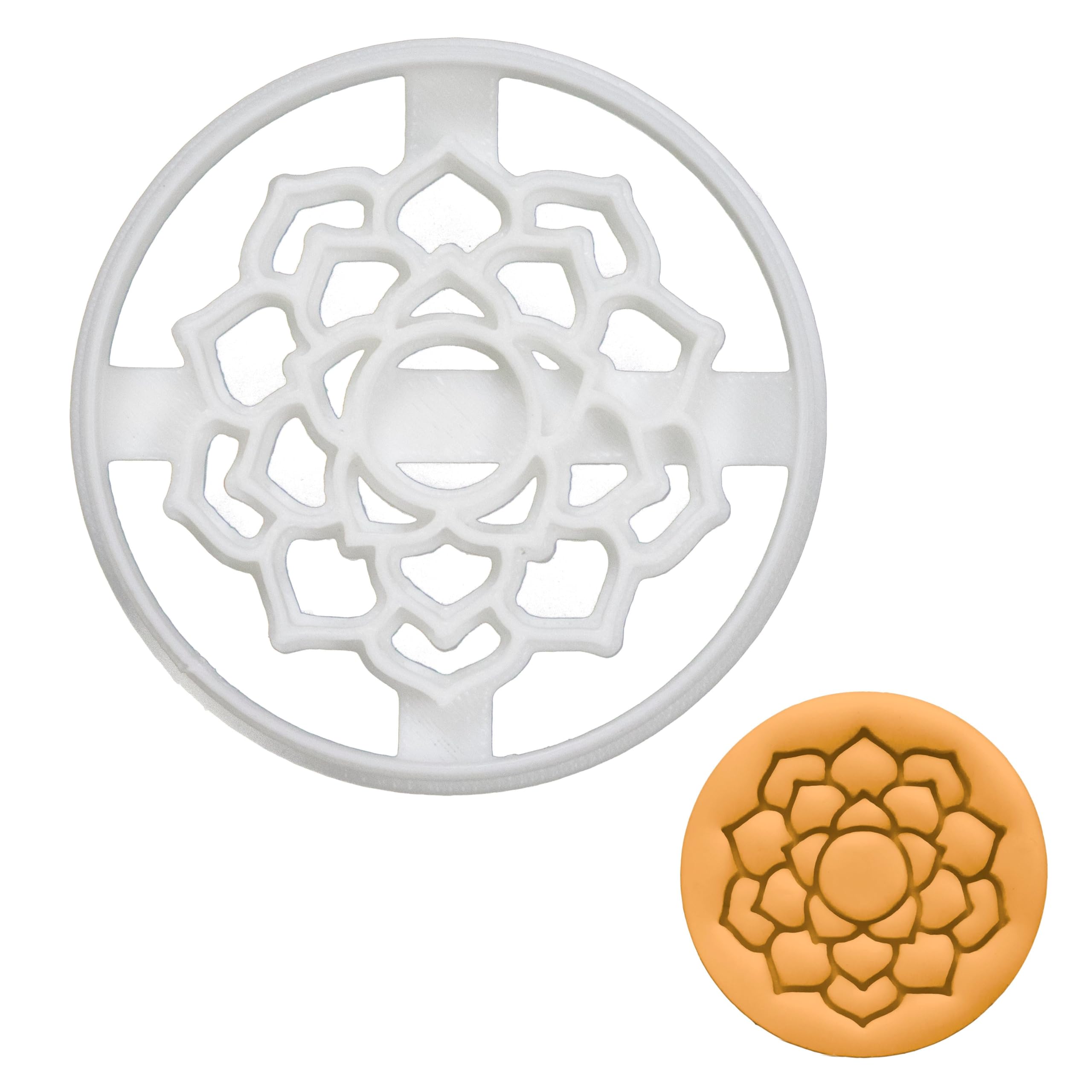 BAKERLOGY Yoga Chakras Cookie Cutter (Design: Sahasrara) - Detailed Biscuit Cutter Design for Baking and Crafts, Ideal on Fondant, Dough, Clay