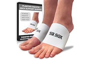 SB SOX Arch Support Sleeves for Plantar Fasciitis Relief (1 Pair) – Foot Compression Sleeves for Plantar Fasciitis and Arch Support for Everyday Use