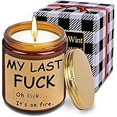 BrightinWint Vanilla Scented Candles, Candle Gifts for Women, Funny My Last F Candle Unique Candles for Home Scented, Hilarious Funny Gifts for Women, Men, BFF, Bestie, Best Friend, Coworker