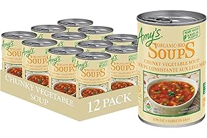 Amy’s Kitchen Organic Chunky Vegetable Soup – Vegan, Gluten-Free, Dairy-Free, Lactose-Free, Tree Nut-Free, Kosher, Plant-Base