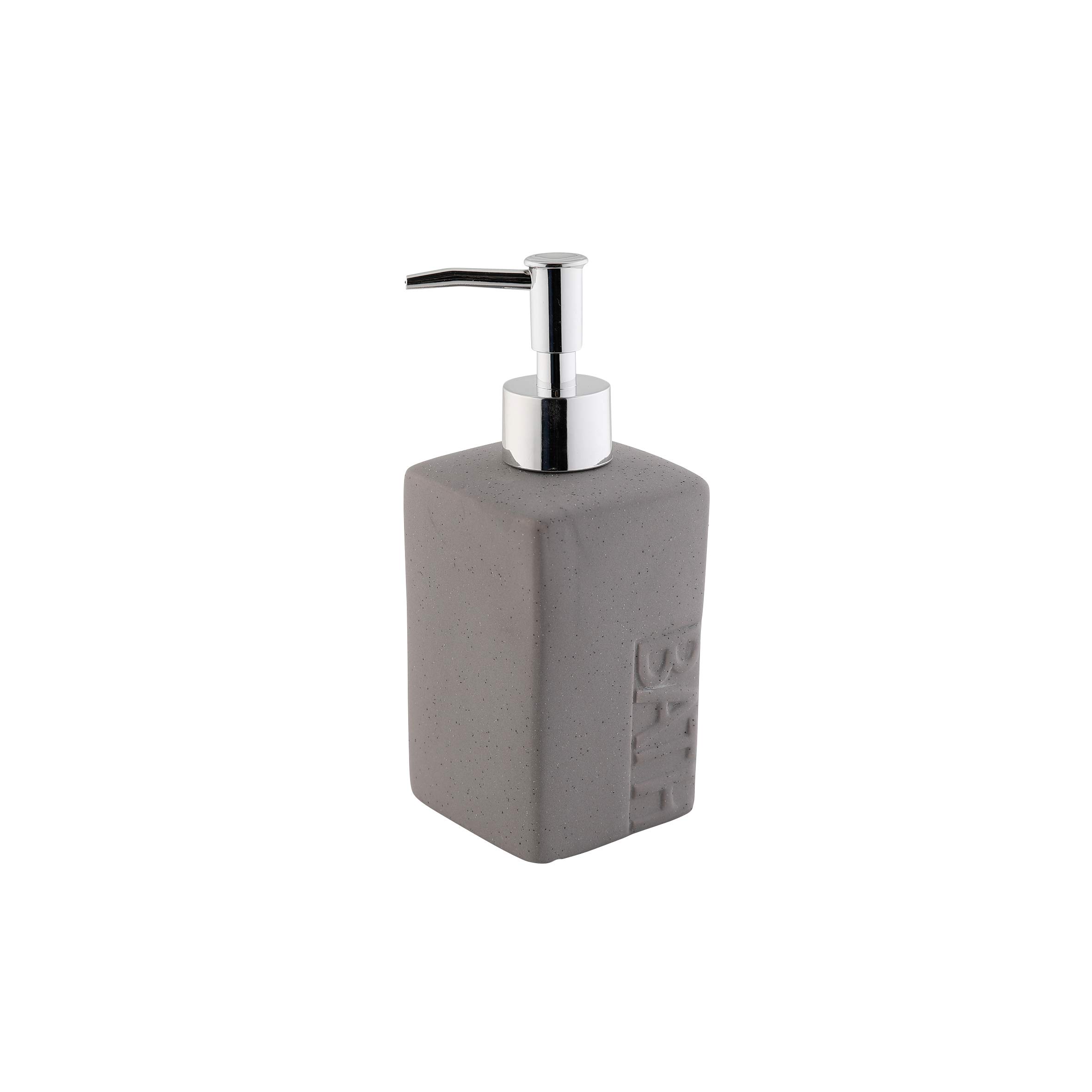 axentia Bath Soap Dispenser Dolomite Grey Approx. 7.2 x 18.2 x 7.2 cm