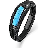 Starnny Turquoise Bracelet for Men Leather Men Bracelet