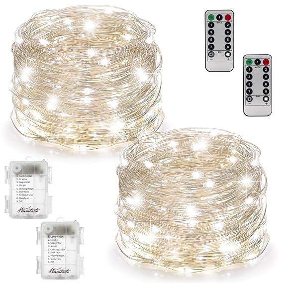 2 Set Fairy Lights Fairy String Lights Battery Operated Waterproof 8