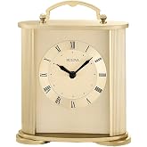 Bulova Clocks B1719 Arthur Brushed Gold 6.5&rdquo;H x 5.5&rdquo; W x 2.25&rdquo; D