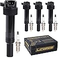 Set of 4 Ignition Coil Pack Spark Plugs Fits for 2012 2013 2014 2015 2016 Hyundai Elantra Tucson Kia Soul Forte 2.0 1.8 L4 Replaces# UF651 C1804