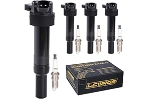 LCWRGS Set of 4 Ignition Coil Pack Spark Plugs Fits for 2012 2013 2014 2015 2016 Hyundai Elantra Tucson Kia Soul Forte 2.0 1.8 L4 Replaces# UF651 C1804