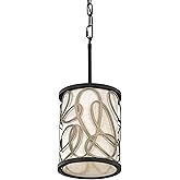 Varaluz Scribble 1-Lt Mini Pendant - Matte Black/Artifact