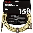 Fender Deluxe 15' Angled Instrument Cable - Tweed