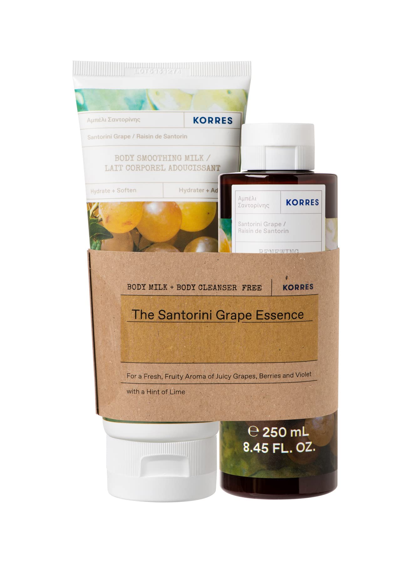 Korres Santorini Grape Body Milk & Body Cleanser Set