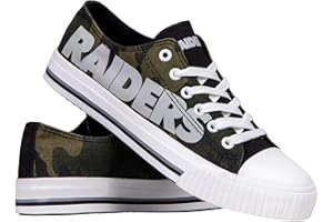 FOCO Women's NFL Camo Low Top Canvas Sneakers Shoes