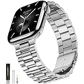 SUNFWR Compatible with Apple Watch Band 44mm 45mm 42mm 46mm 49mm for Men Women, Stainless Steel Metal iWatch Band for Apple Watch Series 11/10/9/8/7/6/5/4/3/2/1/SE/SE2/SE3 Ultra3/2/1 (No case)