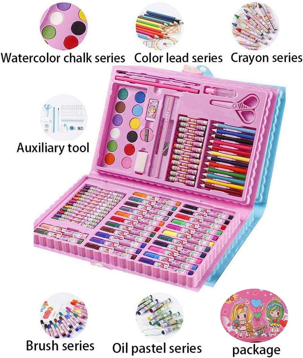 Art Supplies for Kids, Felico Deluxe Art Set 86 Pieces for Drawing, Painting and More in a Portable Plastic Case, Coloring Supplies Art Kits Great Gift for Kid, Children,Toddlers, Beginners
