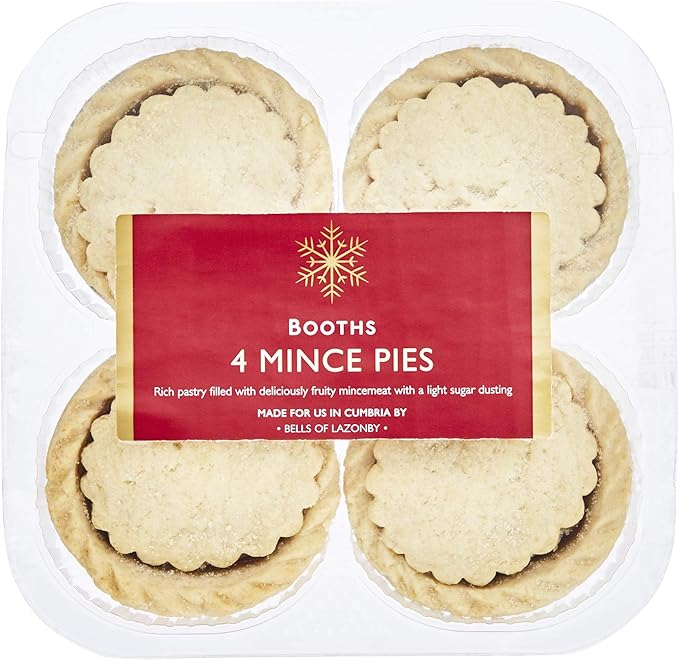 Booths Mince Pies, 4 pack Amazon.co.uk Grocery