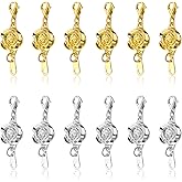 Yaomiao 12 Pieces Magnetic Necklace Clasps and Closures Rose Magnetic Jewelry Clasps for Bracelet Necklace Jewelry Making