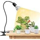 SANSI LED Grow Lights for Indoor Plants, Lifetime Free Bulb Replacement 150W Full Spectrum Gooseneck Clip Plant Light with Optical Lens for High PPFD Growing Power, Grow Lamp
