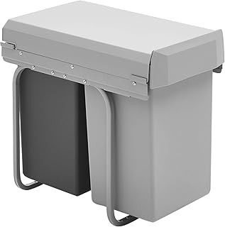 Wesco Double-Boy Einbaueimer 2 x 15 Liter Anthrazit-grau
