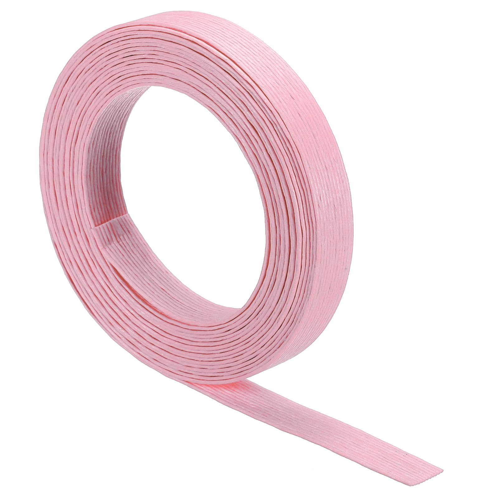 PATIKIL 5.4 Yards x 0.6" Paper Rattan Weaving Cane, 12-Ply Paper Rattan Weave Basket Weaving Supplies for DIY Rattan Woven Making, Light Pink