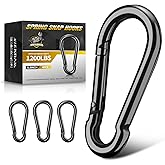 4Pcs Spring Snap Hooks, 5.5” Carabiner Clip, 1200lbs Heavy Duty Rope Connector, Large Carabiners for Indoor & Outdoor, Hammock, Swing, Camping, Fishing, Hiking