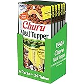 INABA Churu Meal Topper for Dogs, Complete & Balance, Creamy, Lickable Purée Dog Food Topper, 14 gram Tube, 24 Tubes (4 per P