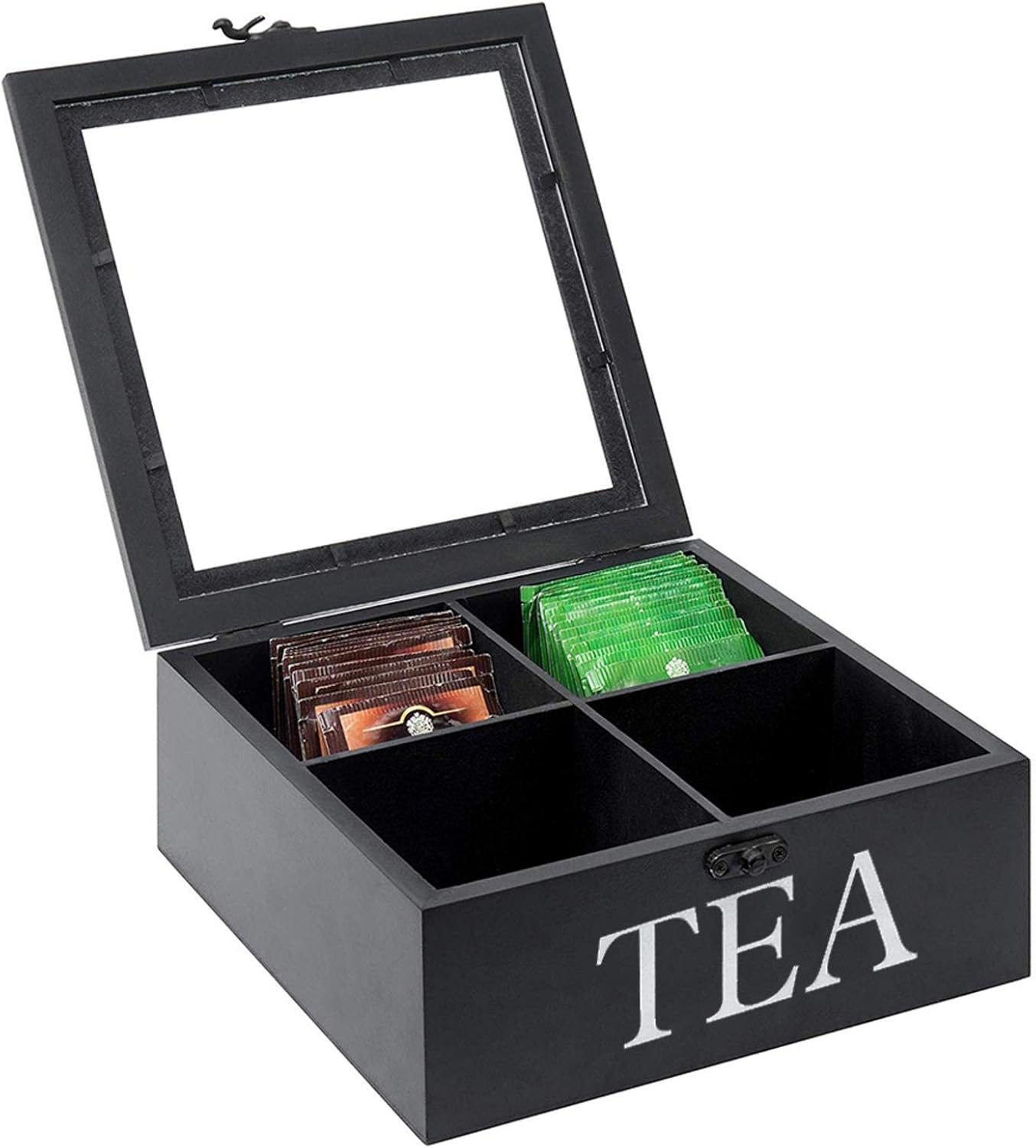 palatable Wooden Tea Box Tea Bag Storage Holder Household Retro Style