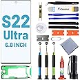 Tpyag Screen Replacement for Samsung Galaxy S22 Ultra,Replacement Screen for Galaxy S22 Ultra Series 6.8 inch,Screen Repair Kit with Waterproof Adhesive(NO OLED & Touch Digitizer)