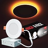 Togalonn 8 Pack Pot Lights LED 4 Inch with Nightlight, Dimmable & 5CCT Recessed Lighting, Exterior Soffit Canless Downlight, 