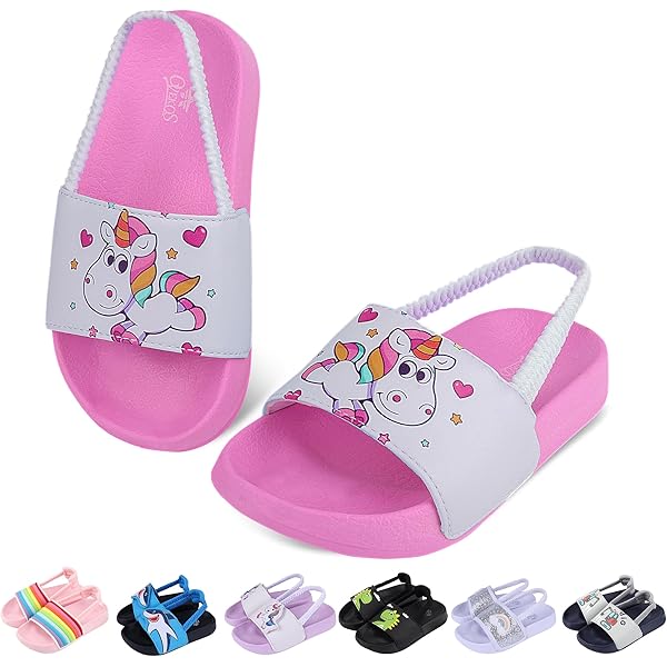 Sandalias De Verano Para Niña Con Dibujos Animados | Antideslizantes Y Ligeras | Cierre Ajustable