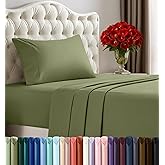 Utopia Bedding Twin Bed Sheets Set - 3 Piece Bedding - Brushed Microfiber - Shrinkage and Fade Resistant - Easy Care (Twin, Olive)