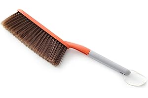 KAGYUAN 1 Pack 15" Hand Broom Brush,Soft Bristle Cleaning Brush,Counter Brush, Crumb Debris Sweeping Brush,Dusting Brush,Comfort for Car Bed Couch Desk Sofa Furniture Clothes,Small Particles Hair Remover